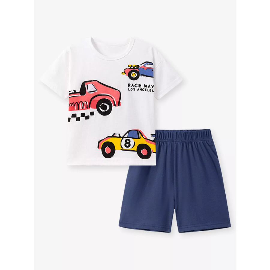 Children’s Racing Car T-Shirt and Shorts Set Apparel and Accessories