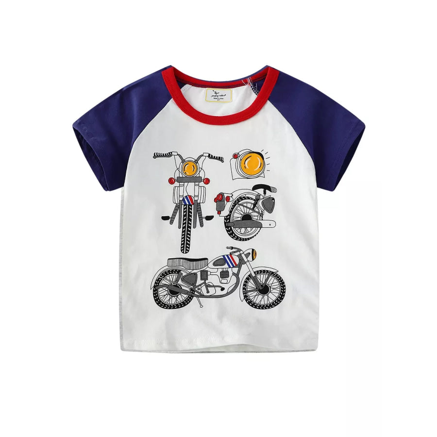 Children’s Raglan Sleeve Casual T-Shirt Light Gray / 2T Apparel and Accessories