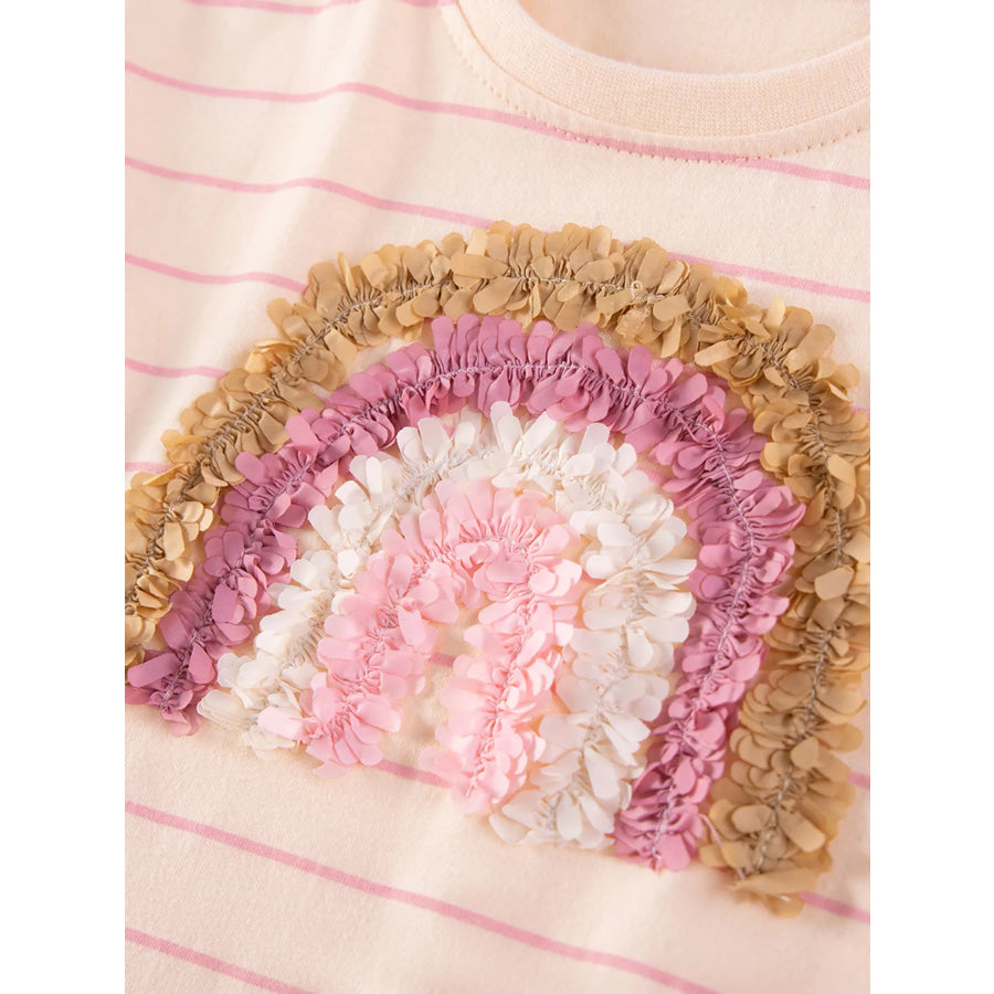 Children’s Rainbow Applique T-Shirt and Tulle Skirt Set Apparel and Accessories