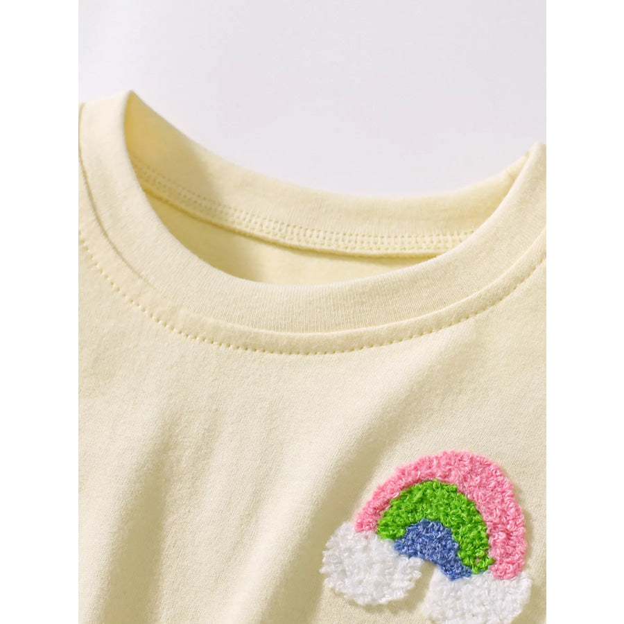 Children’s Rainbow Applique Tulle Layered Dress Apparel and Accessories