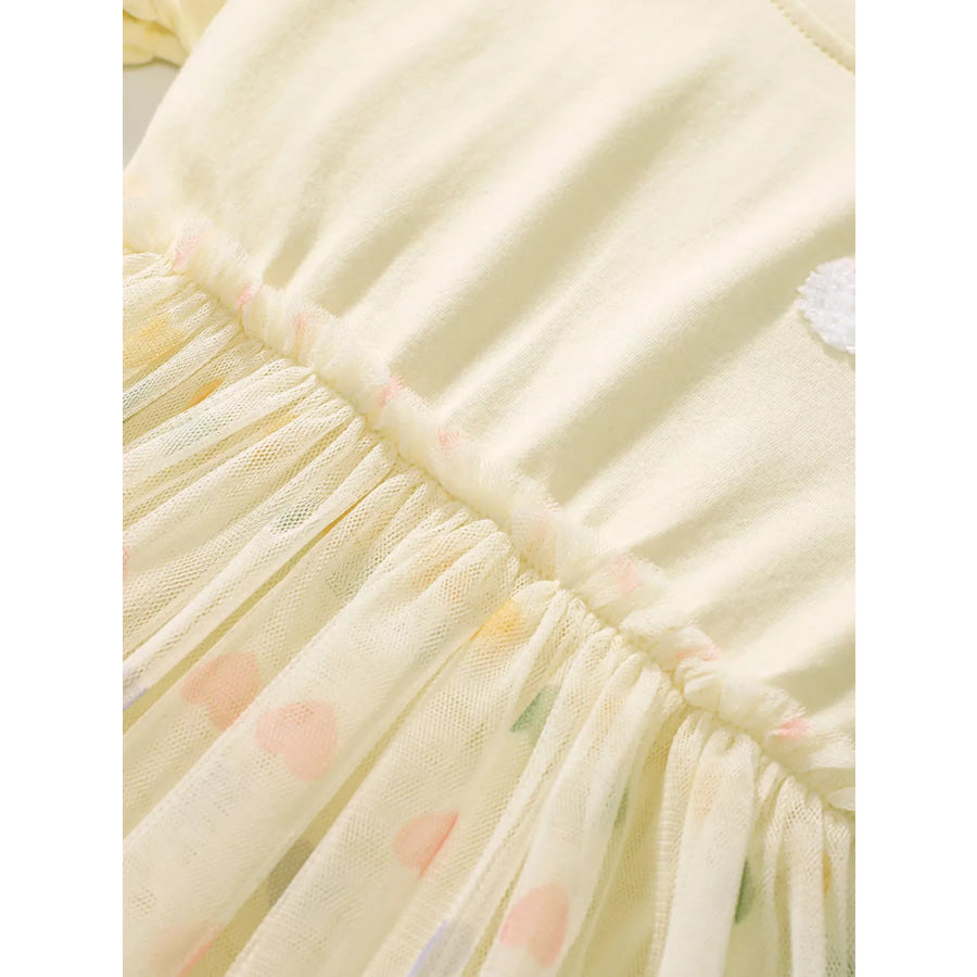 Children’s Rainbow Applique Tulle Layered Dress Apparel and Accessories
