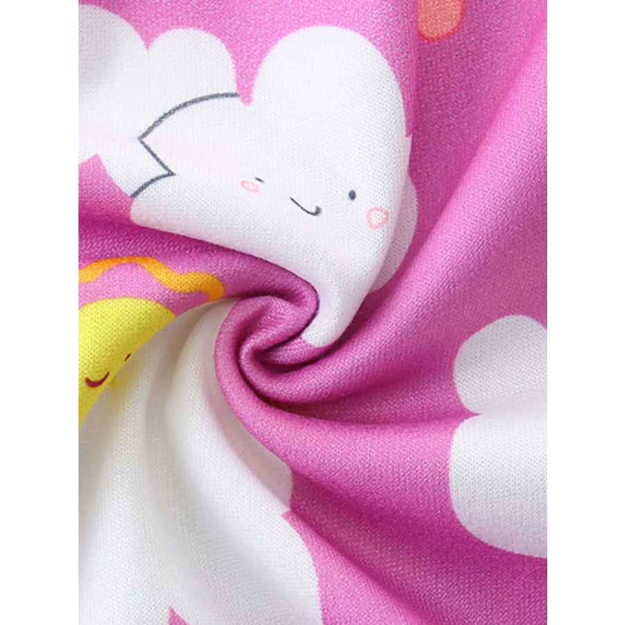 Children’s Rainbow Cloud Print Tee and Shorts Set Apparel and Accessories