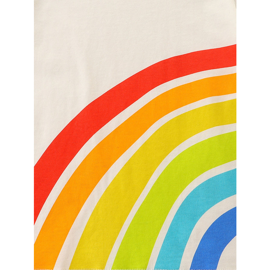 Children’s Rainbow Graphic Crew Neck T-Shirt Apparel and Accessories