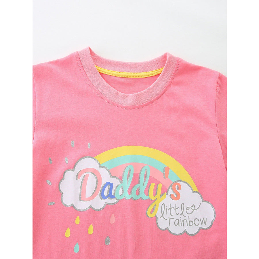 Children’s Rainbow Graphic Short Sleeve T-Shirt Apparel and Accessories