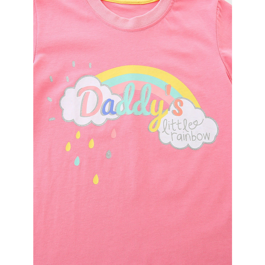 Children’s Rainbow Graphic Short Sleeve T-Shirt Apparel and Accessories