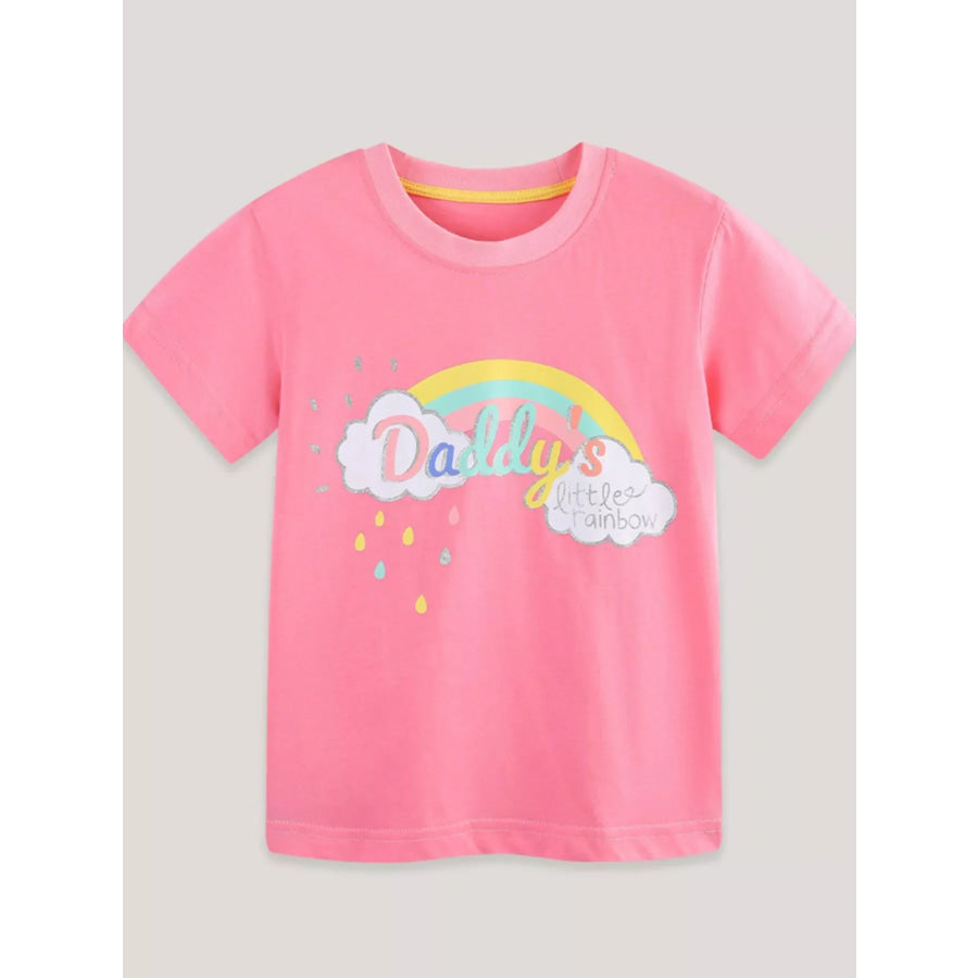 Children’s Rainbow Graphic Short Sleeve T-Shirt Apparel and Accessories