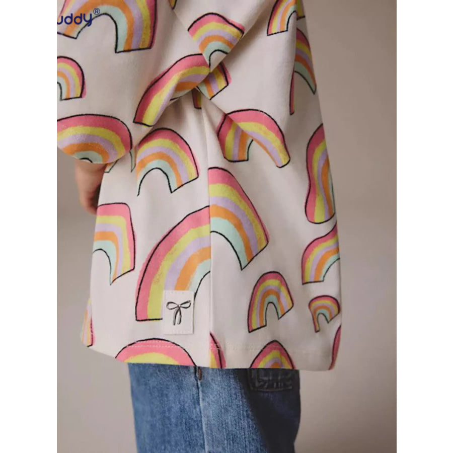 Children’s Rainbow Print Crew Neck T-Shirt Apparel and Accessories