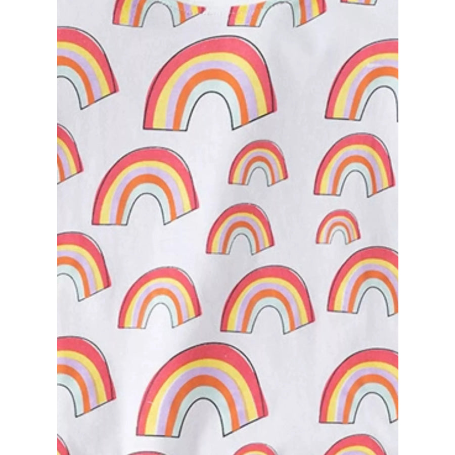 Children’s Rainbow Print Crew Neck T-Shirt Apparel and Accessories