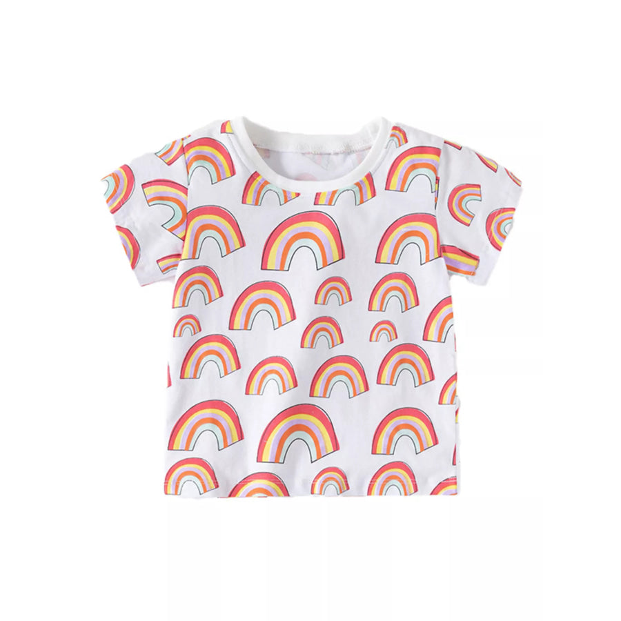Children’s Rainbow Print Crew Neck T-Shirt Apparel and Accessories