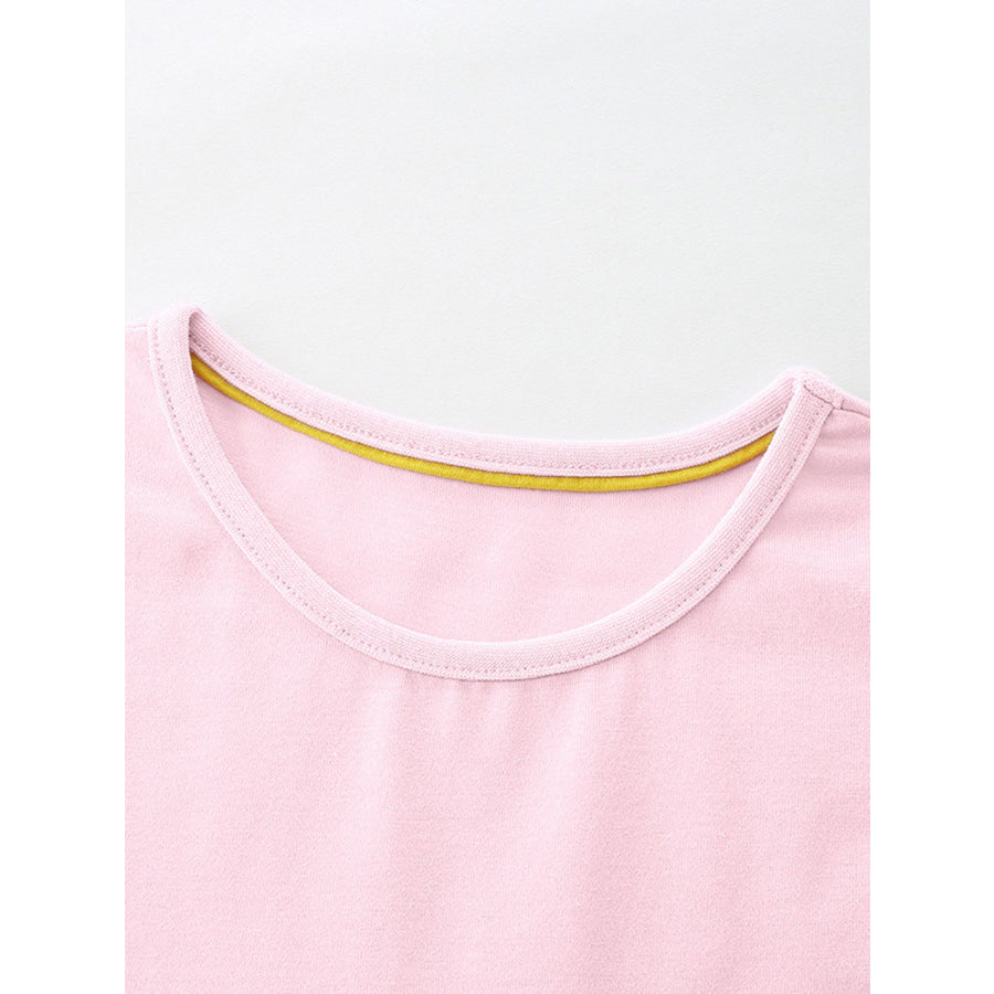 Children’s Rainbow Print Short Sleeve Casual Dress Apparel and Accessories