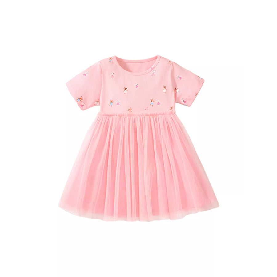 Children’s Rainbow Print Tulle Dress Apparel and Accessories
