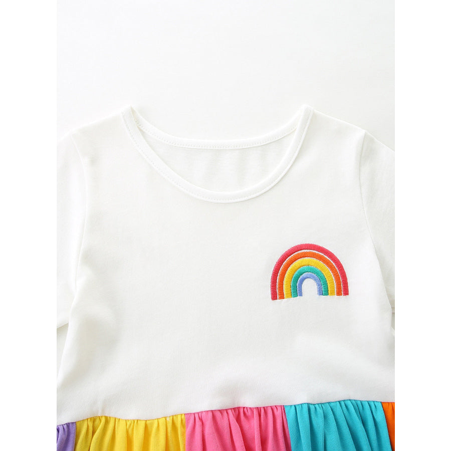 Children’s Rainbow Striped Casual Dress Apparel and Accessories