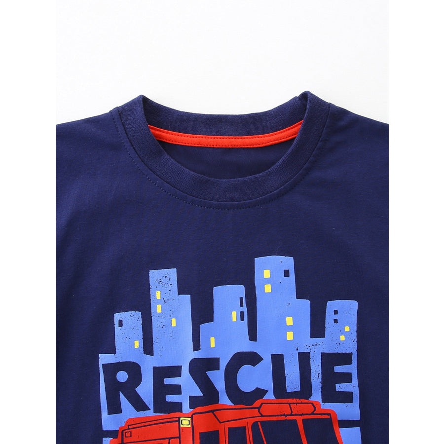 Children’s Rescue Team Graphic Short Sleeve T-Shirt Apparel and Accessories