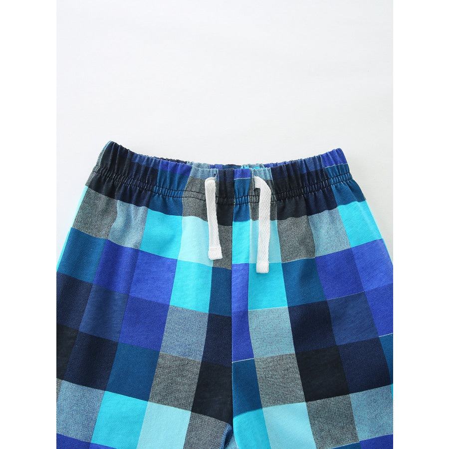 Children’s Rhino Graphic Tee & Plaid Shorts Set Apparel and Accessories