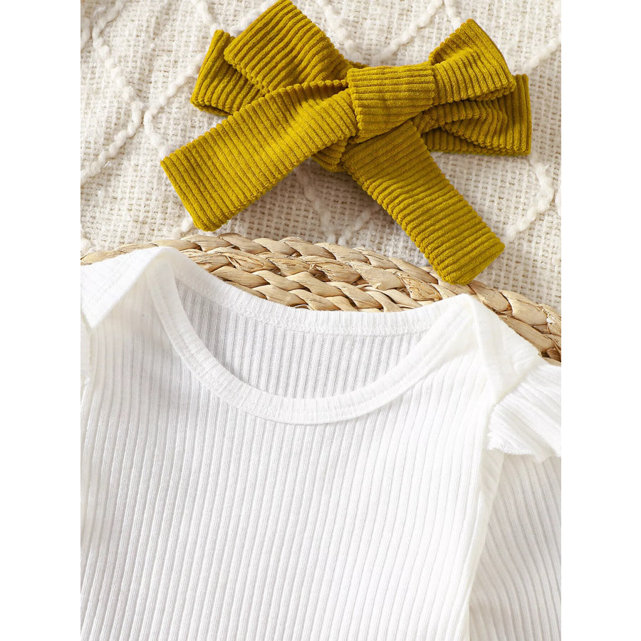 Children’s Ribbed Bodysuit & Dress & Headband Set Apparel and Accessories
