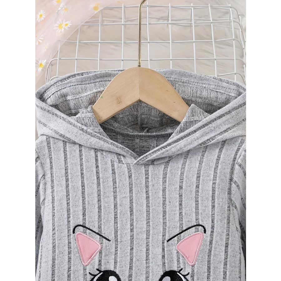 Children’s Ribbed Knit Hooded Top and Pants Set Apparel and Accessories