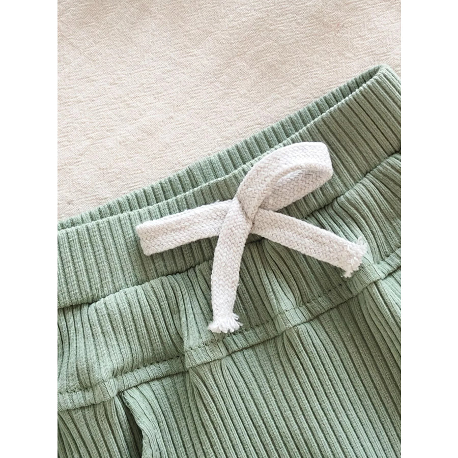 Children’s Ribbed Knit Polo Bodysuit & Shorts Set Apparel and Accessories