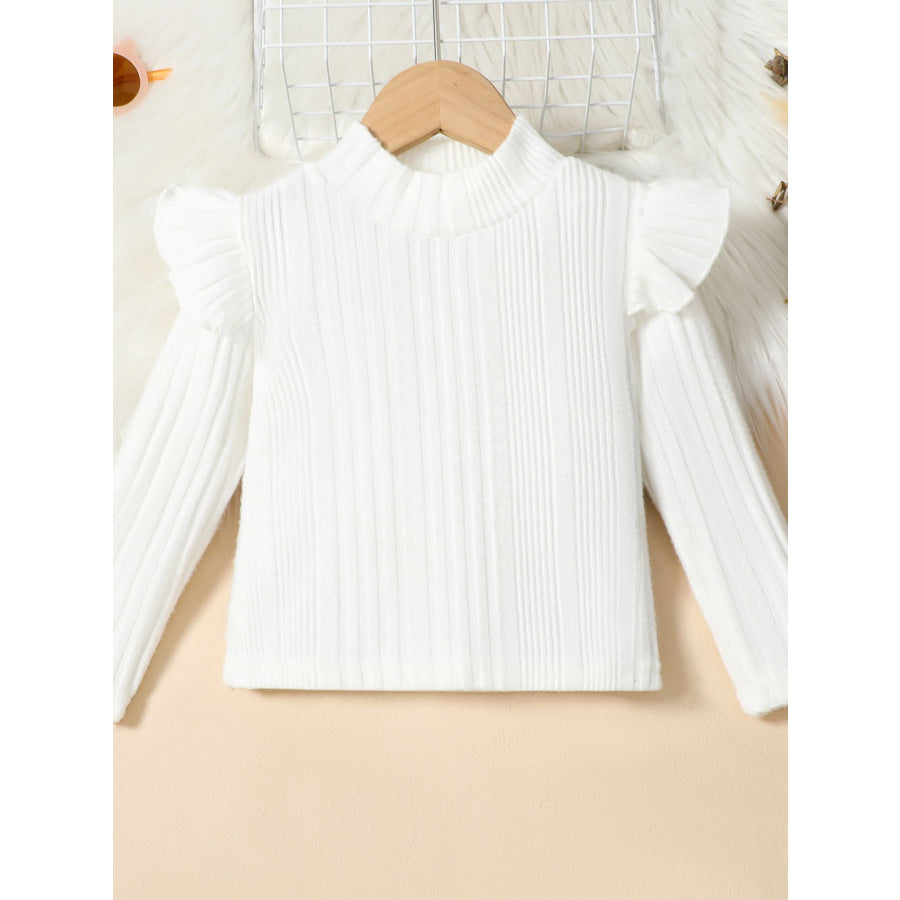 Children’s Ribbed Knit Top and Leather Skirt Set Apparel and Accessories