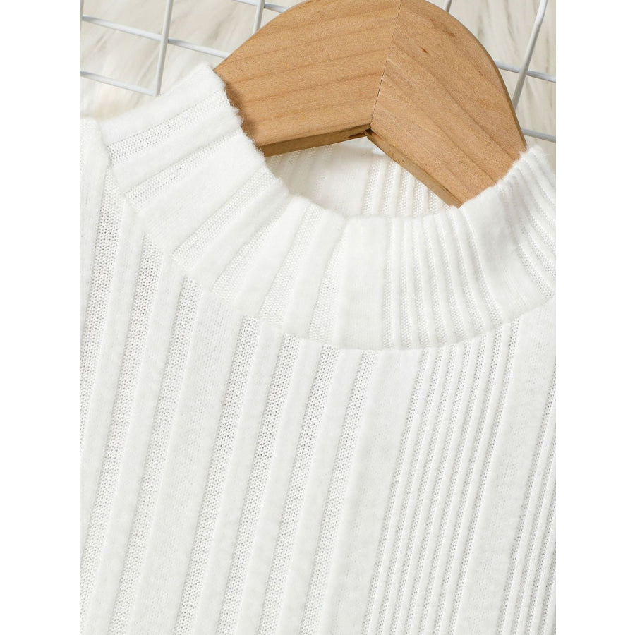 Children’s Ribbed Knit Top and Leather Skirt Set Apparel and Accessories