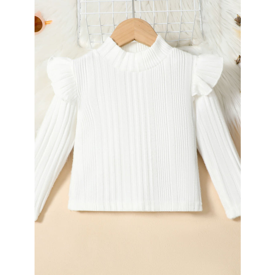 Children’s Ribbed Knit Top and Leather Skirt Set Apparel and Accessories