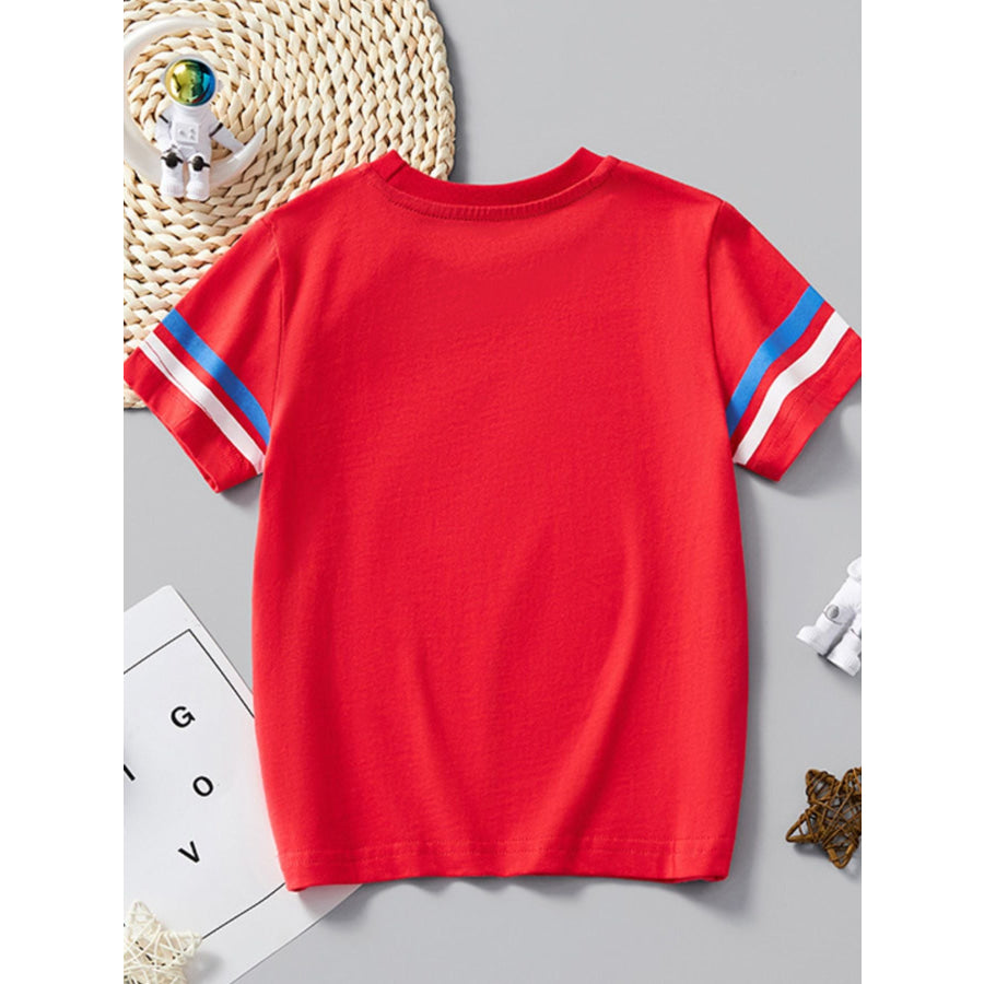 Children’s Rocket Graphic Short Sleeve Casual T-Shirt Apparel and Accessories