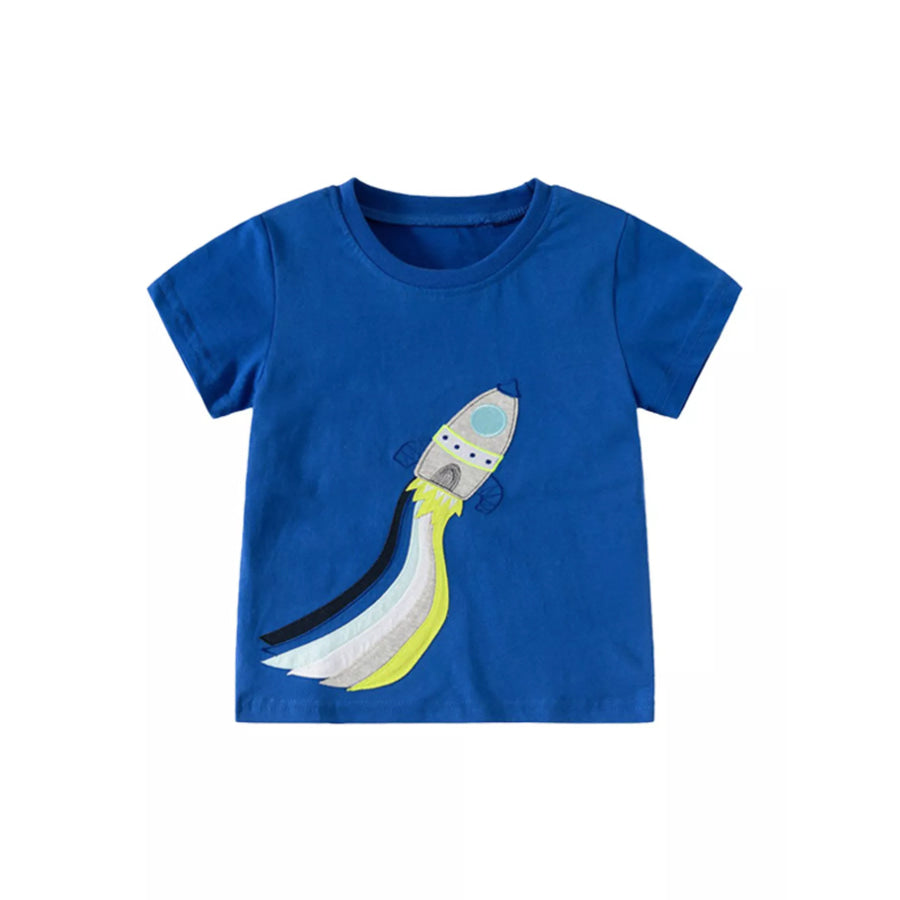 Children’s Rocket Round Neck Short Sleeve T-Shirt Apparel and Accessories