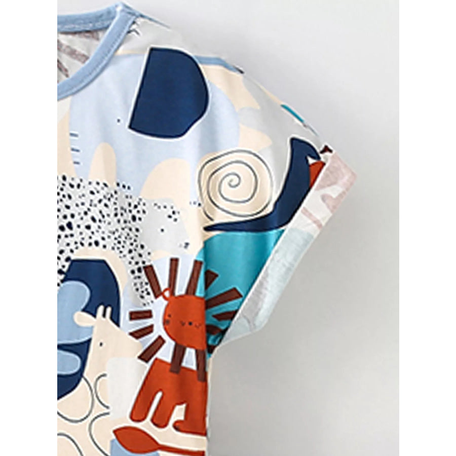 Children’s Round Neck Tee and Shorts Set Apparel and Accessories