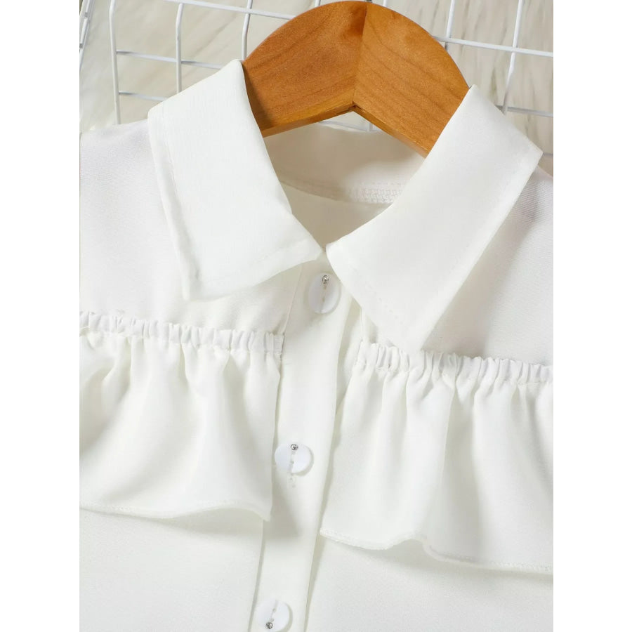Children’s Ruffle Cold Shoulder Top & Shorts Set Apparel and Accessories