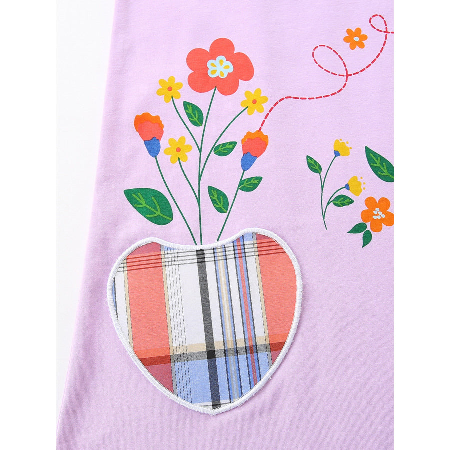 Children’s Ruffle Collar Floral A-Line Dress Apparel and Accessories