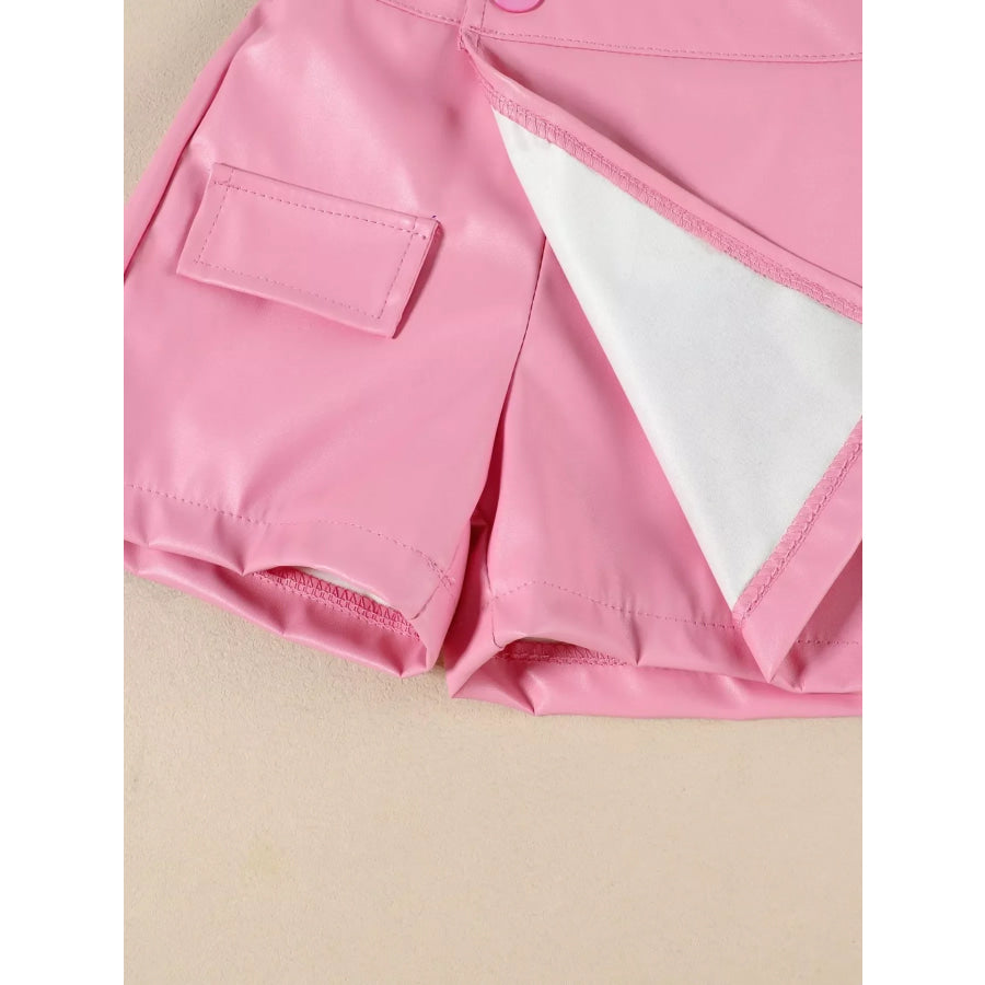 Children‘s Ruffle Decor Top & Button Detail Skort Set Apparel and Accessories