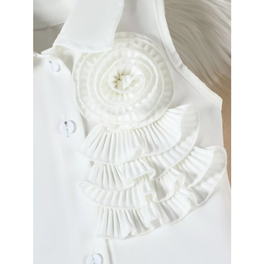 Children‘s Ruffle Decor Top & Button Detail Skort Set Apparel and Accessories