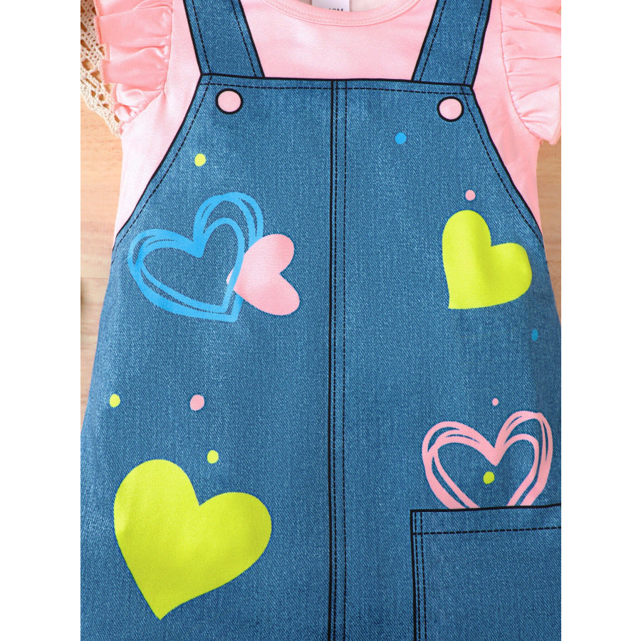 Children’s Ruffle Sleeve Round Neck Dress Apparel and Accessories