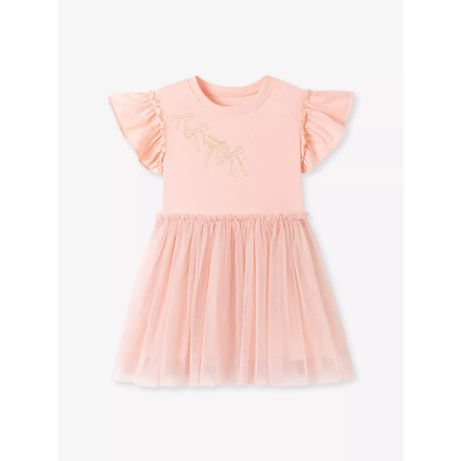 Children’s Ruffle Sleeve Tulle Dress Apparel and Accessories