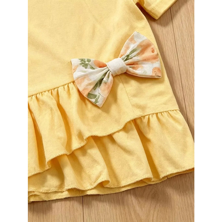 Children’s Ruffle Top & Floral Print Pants Set Apparel and Accessories