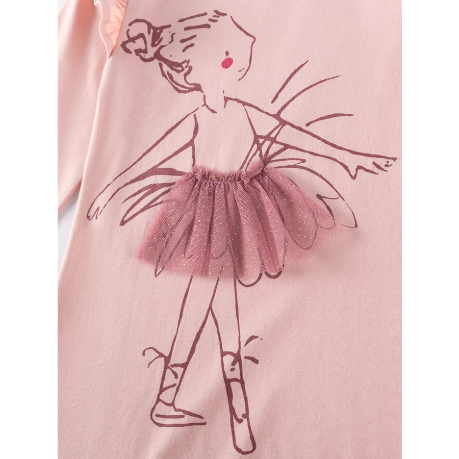 Children’s Ruffle Trim Long Sleeve Dress Apparel and Accessories