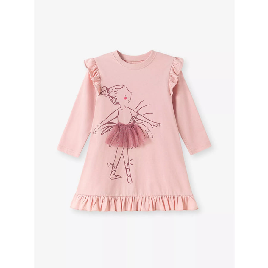 Children’s Ruffle Trim Long Sleeve Dress Apparel and Accessories