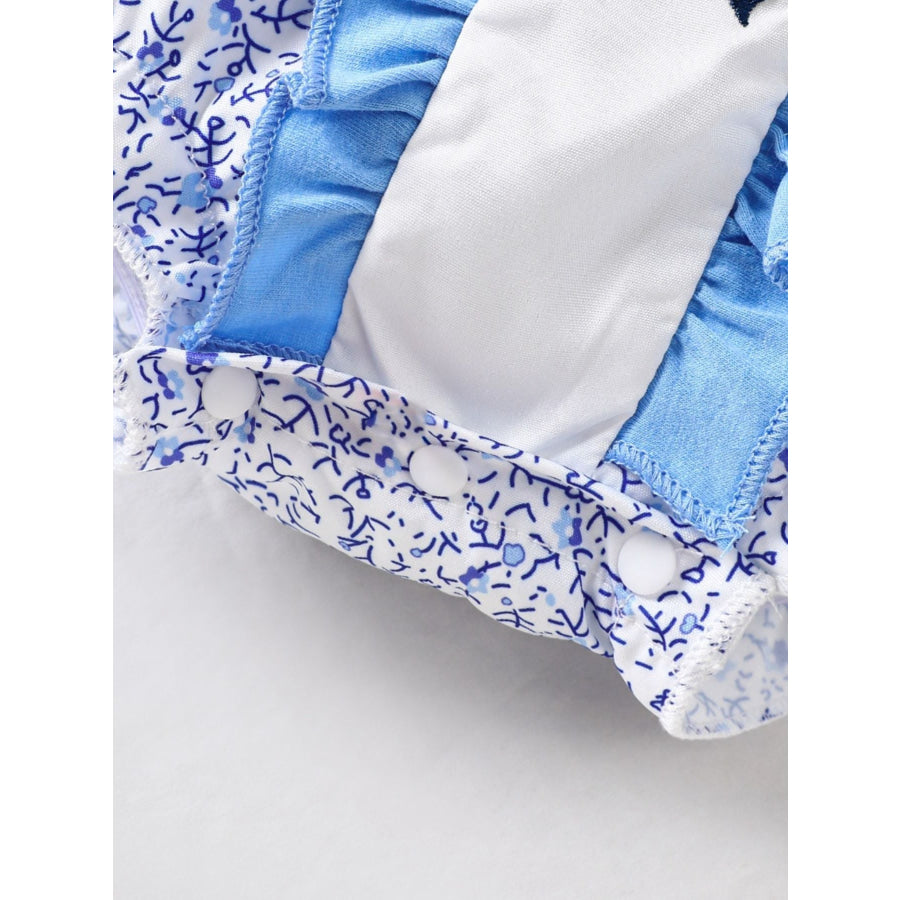 Children’s Ruffle Trim Short Sleeve One-Piece Apparel and Accessories