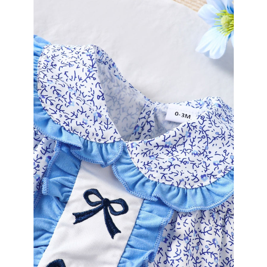 Children’s Ruffle Trim Short Sleeve One-Piece Apparel and Accessories