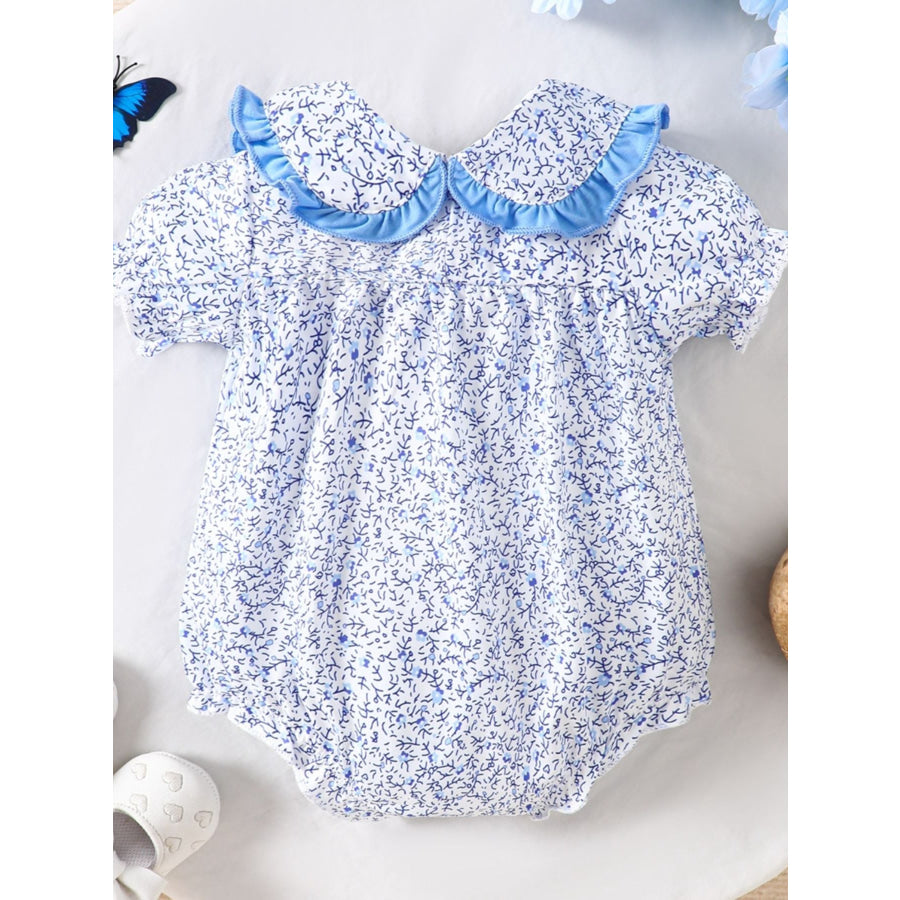Children’s Ruffle Trim Short Sleeve One-Piece Apparel and Accessories