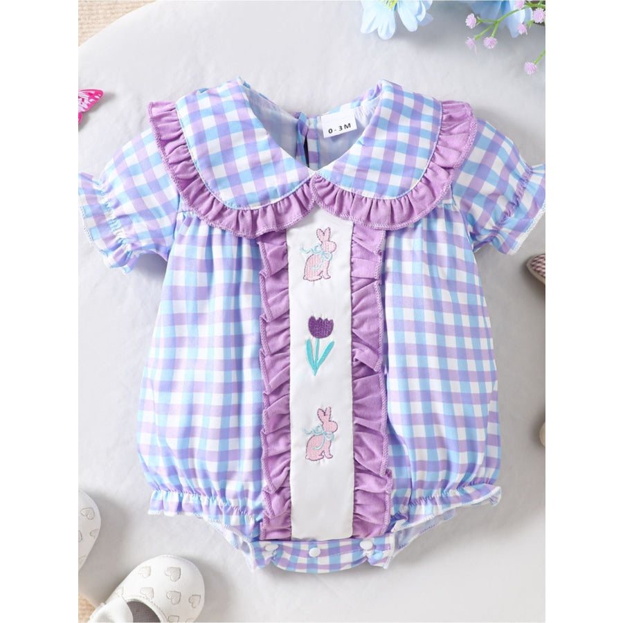 Children’s Ruffle Trim Short Sleeve One-Piece Apparel and Accessories