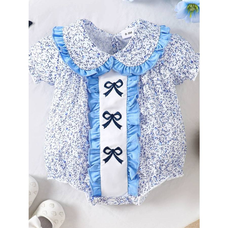 Children’s Ruffle Trim Short Sleeve One-Piece Apparel and Accessories