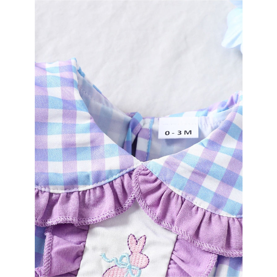 Children’s Ruffle Trim Short Sleeve One-Piece Apparel and Accessories