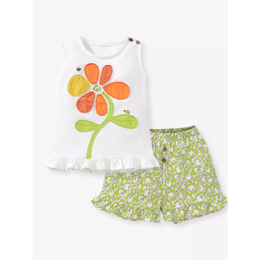 Children’s Ruffle Trim Tank and Shots Set Apparel and Accessories