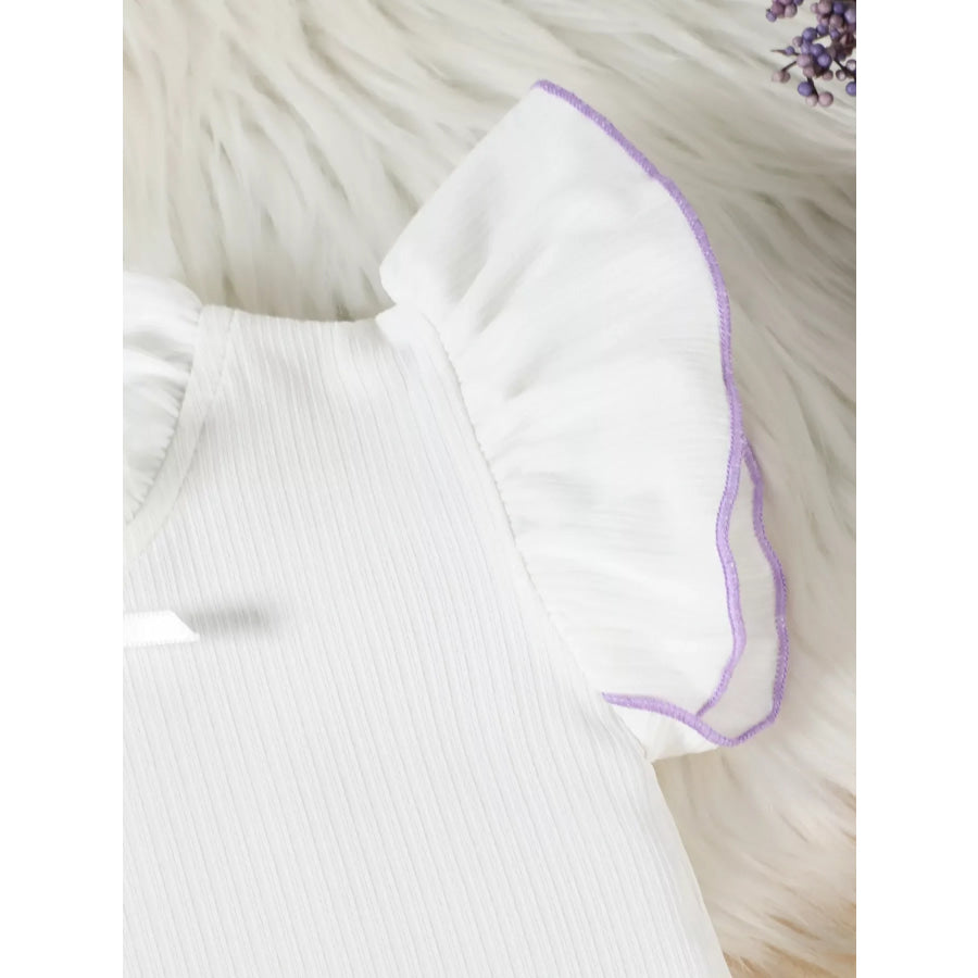 Children’s Ruffle Trim Top and Flare Leg Pants Set Apparel and Accessories