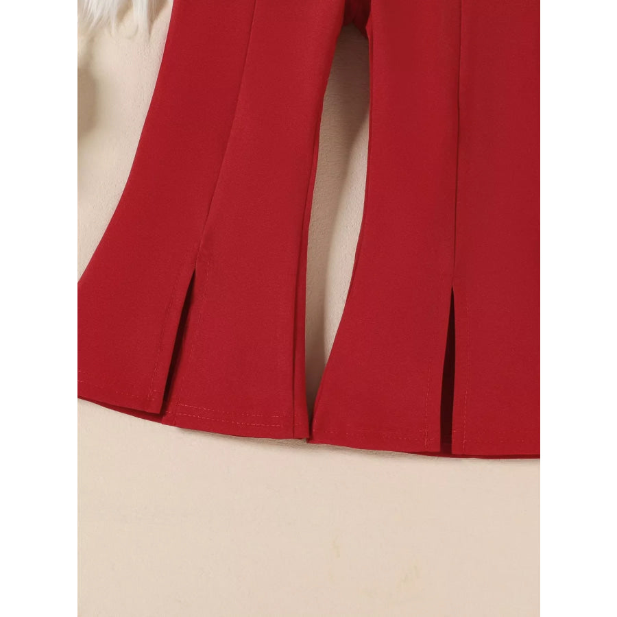 Children’s Ruffle Trim Top and Flare Leg Pants Set Apparel and Accessories