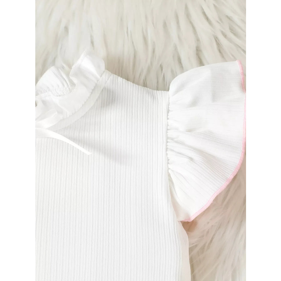 Children’s Ruffle Trim Top and Flare Leg Pants Set Apparel and Accessories