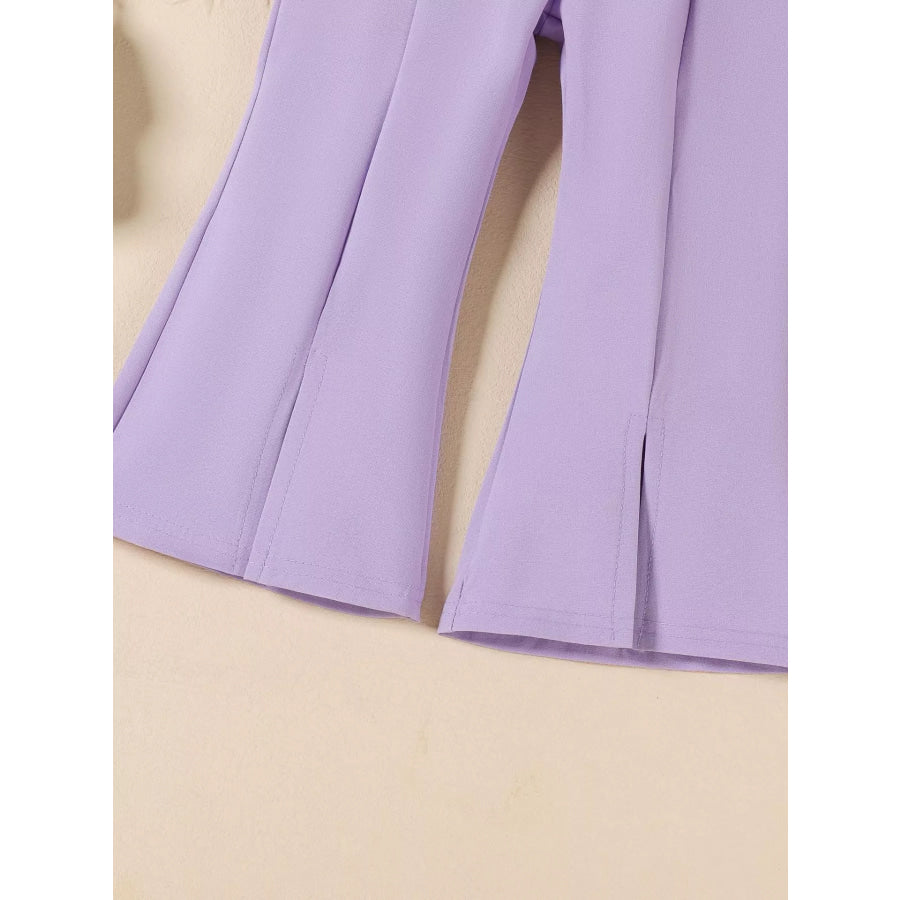 Children’s Ruffle Trim Top and Flare Leg Pants Set Apparel and Accessories
