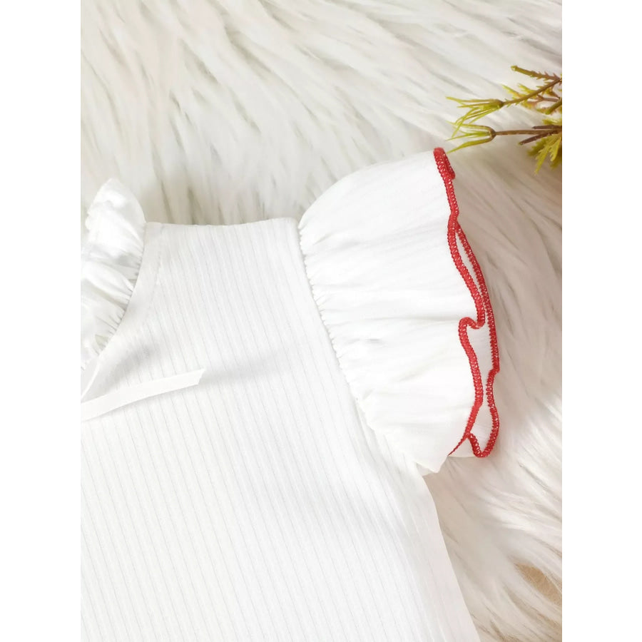 Children’s Ruffle Trim Top and Flare Leg Pants Set Apparel and Accessories