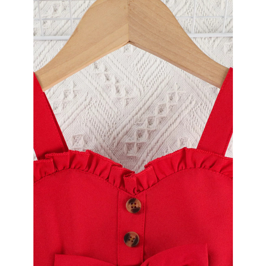 Children’s Ruffle Trim Top & Denim Shorts Set Apparel and Accessories