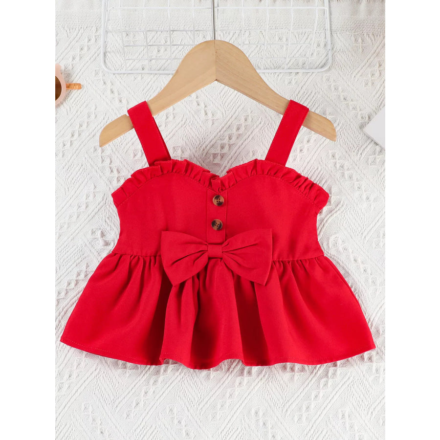 Children’s Ruffle Trim Top & Denim Shorts Set Apparel and Accessories